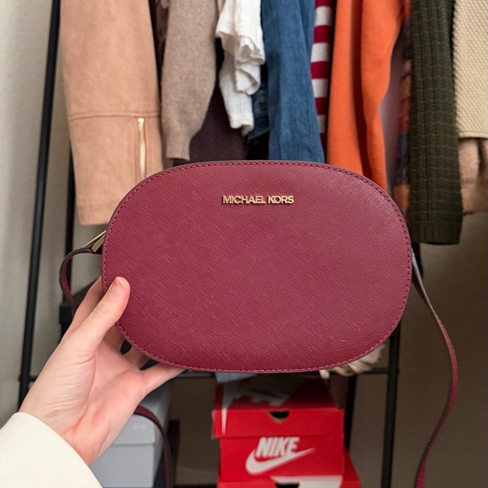 Michael Kors Wine Red Crossbody Bag